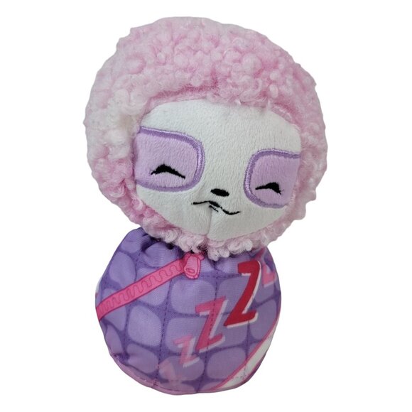 Pikmi Pops Pajama Llama Friend Plush Purple 9" Stuffed Animal Sleeping Sloth - Picture 2 of 10